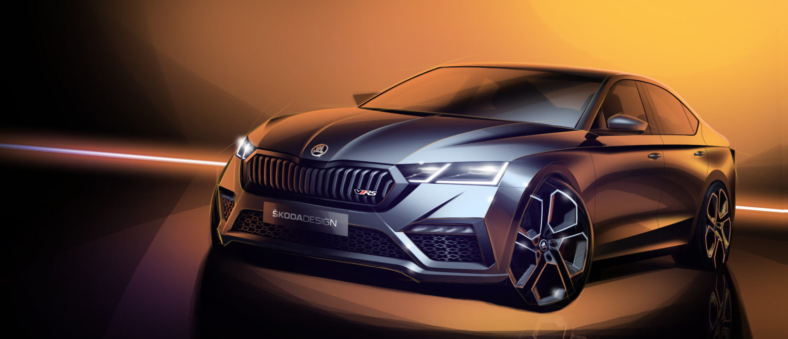 ŠKODA DESVELA LOS PRIMEROS BOCETOS DEL NUEVO  OCTAVIA RS IV