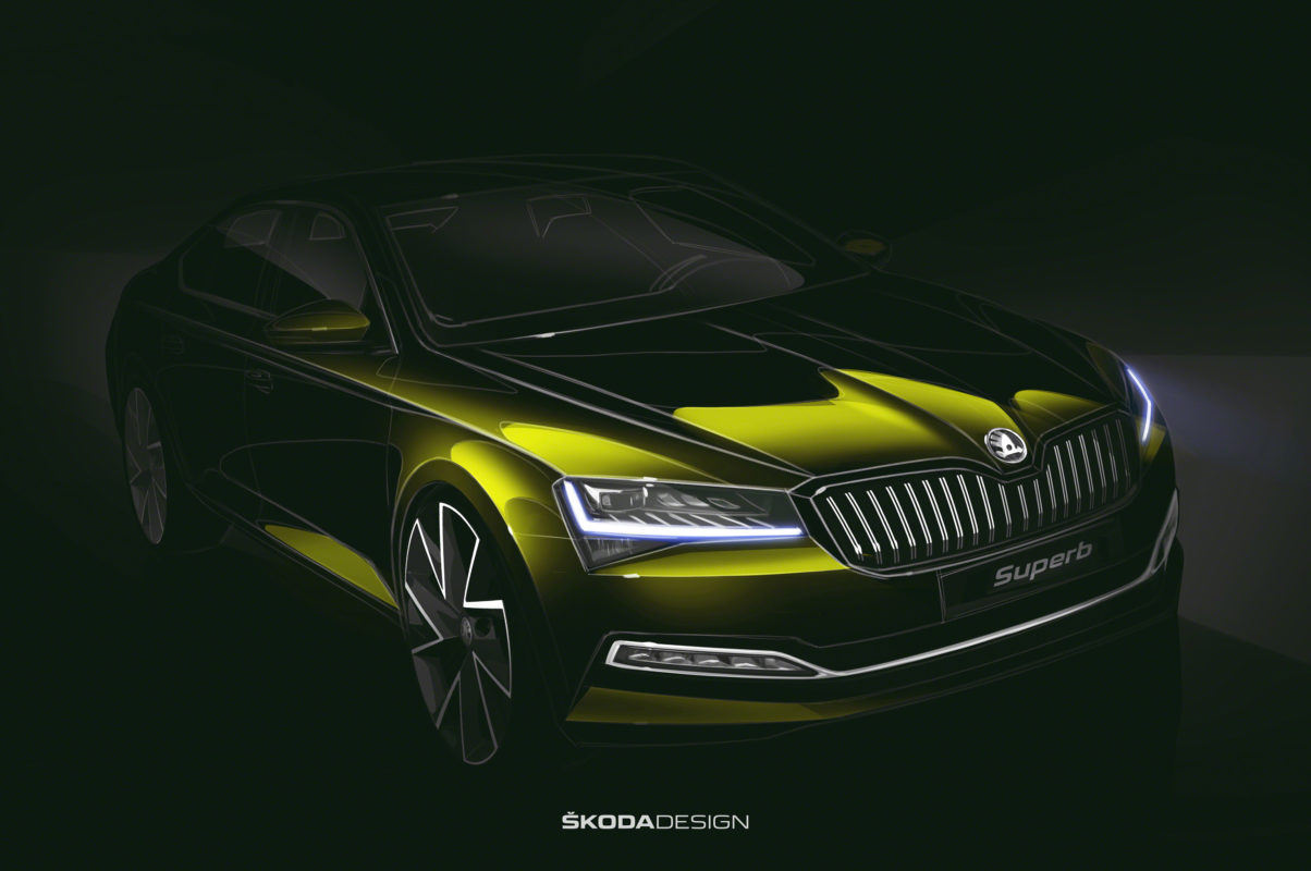 PRIMER BOCETO DEL ACTUALIZADO ŠKODA SUPERB