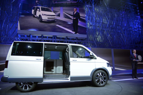 Dr. Eckhard Scholz, Portavoz del Consejo de Administración de Volkswagen Vehículos Comerciales, durante la presentación del Multivan Alltrack