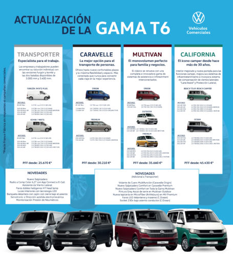 INFOGRAFÍA: Gama T6 actualizada